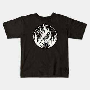 Bird Burning Woods Kids T-Shirt